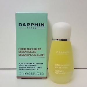 DARPHIN ESSENTIAL OIL ELIXIR VETIVER AROMATIC CARE STRESS RELIEF DETOX 0.5oz NIB